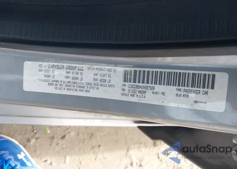 2013 Chrysler 200 Touring from USA, damaged, VIN 1C3CCBBB4DN587928